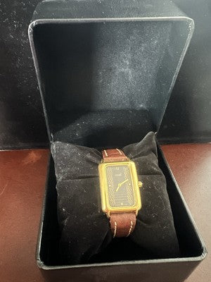 🔴 FENDI orologio uomo placcato oro 500J al quarzo zaffiro cabouchon vintage