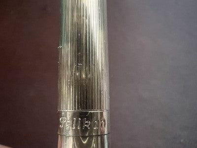 🔴 PELIKAN penna sfera LAMINATA ORO pulsante a scatto nuova vintage