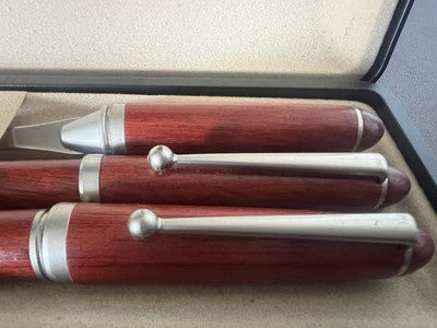 🔴 Penna sfera stilografica tagliacarte LEGNO Iridium 7 scrivono vintage