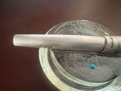 🔴 MONTEGRAPPA stilografica Fortuna Silver Mule metallo spazzolato pennino F