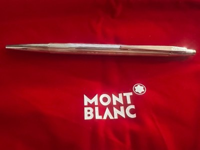 🔴 MONTBLANC penna sfera Noblesse in metallo cromato lucido scrive vintage