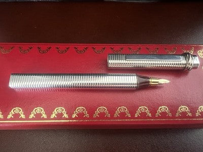 CARTIER Pluma Vendome Trinity PLATA MACIZA 925 Cartuchos Vintage 1