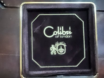 🔴 COLIBRI' scatola accendino Executive Elite Moire Moirette Monogas vintage