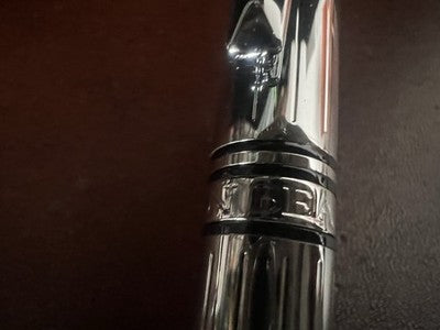 🔴 BRUIN BEAR penna a sfera modello 4054B Metallo cromato lucido Rotazione NO