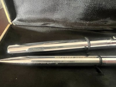 🔴 WATERMAN penna stilografica cromata Graduate e sfera set completo