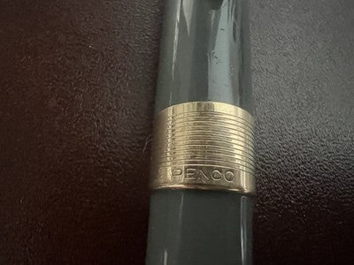 🔴 PEN CO penna stilografica grigia 53 pennino a diamante ORO 14 kt vintage