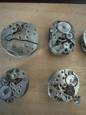 🔴 Meccanismi e quadranti orologi da polso donna vintage ricambi movimenti 10PZ