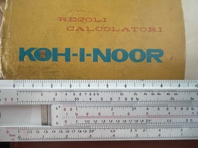 🔴 KOH-I-NOOR N 612 Rietz Lineal-Rechner KOMPLETTE Vintage-Zeichnung 