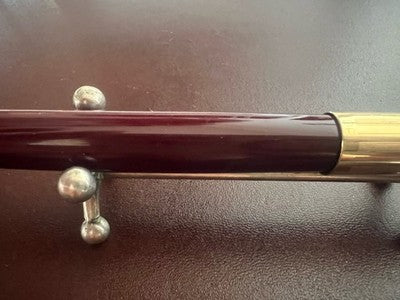 Pen Fountain Pen Bordeaux Mechanism A Piston F Marking Vintage 1950