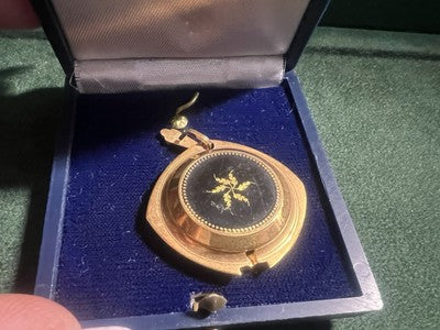 🔴 CASSA orologio tasca donna SMALTI da revisionare parti vintage