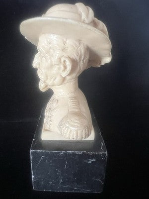 🔴 LAMAROMORA statua scultura busto generale fondatore Bersaglieri h15 vintage