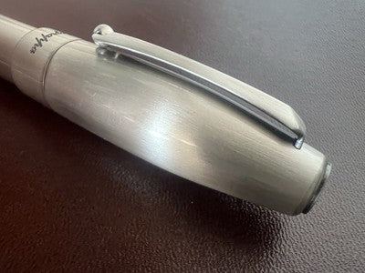 Montegrappa Stylo-Plume Sphère Fortuna Argent Mule Avec Trousse NOS
