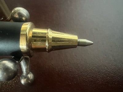 TOMBOW Ballpoint Pen 77 Golden Metal Refill Roller Writes Japan Vintage 70