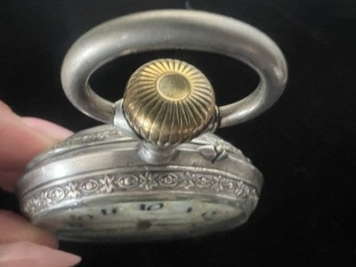 🔴 Orologio tasca ANTI MAGNETIQUE carrozza Ligne Droite manuale funziona vintage