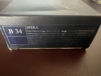 Aurora Stylo-Plume Sphère Ipsilon Argent Massif 925 Modèle B34 Nouvelle NOS 