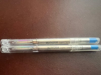 Aurora Recharge Stylo-Plume Encre Blue M Moyen Ipsilon 2 Pièces 