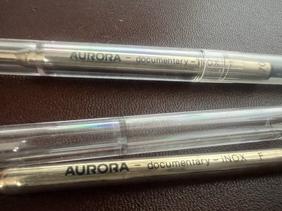 🔴 AURORA refill penna inchiostro NERO F Wagon 2 PEZZI ricarica ricambio