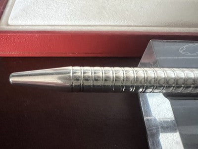 🔴 DUPONT penna sfera placcata argento grande eleganza francese scrive astuccio