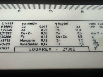 🔴 LOGAREX 27302 Darmstadt Rechenschieber mit Vintage-Etui 