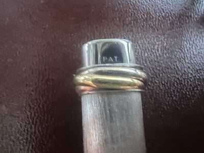 Must De Cartier Vendome Trinity Vintage Matte Silver Plated Ballpoint Pen 