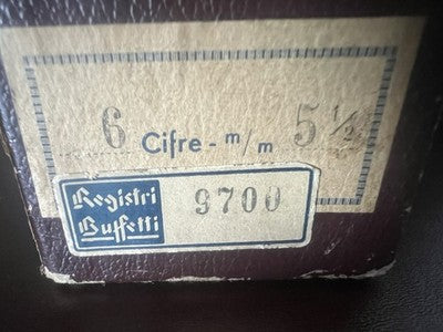 🔴 BUFFETTI Timbro numeratore automatico metallo pieno 16650 6x5½ vintage '50