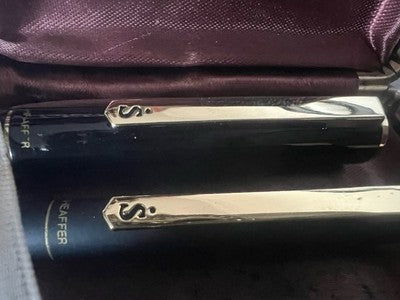 Red Sheaffer Sentinel Lack F4 Füllfederhalter + Kugelschreiber Vintage Set Box 