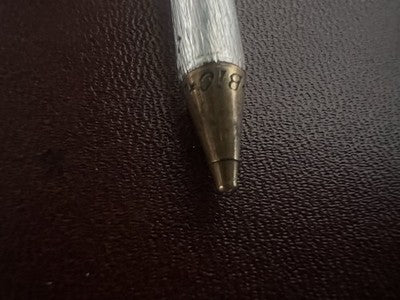 BIC Ballpoint Pen SILVER 800 Engraved Bas Relief Rare Vintage Jewelry