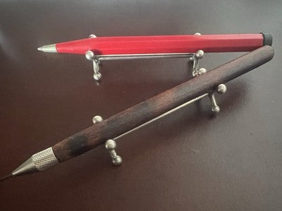 Lot 2 Feinminenstifte Mine Rot 10 Beidseitig + Reig Holz Scrivono Vintage