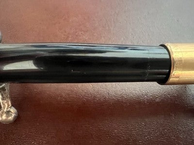Universal-Füllfederhalter, Zelluloidkappe, goldener Stift, Vintage-Stil 