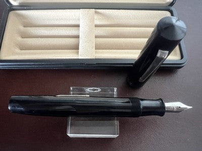 🔴 SCLEDENSE penna stilografica celluloide GRANDE a leva vintage PROTOTIPO
