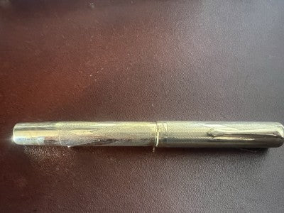 🔴 WATERMAN'S penna stilografica 52 placcata pennino ORO a leva scrive vintage