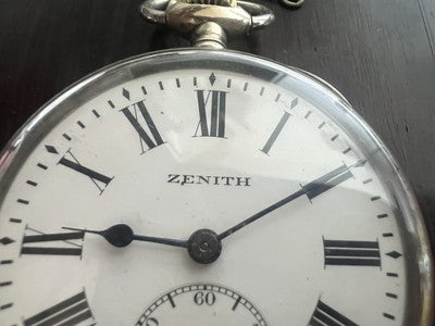 🔴 ZENITH orologio tasca Ferrovie Stato Gran Prix 1900 ASSEGNATO capo stazione