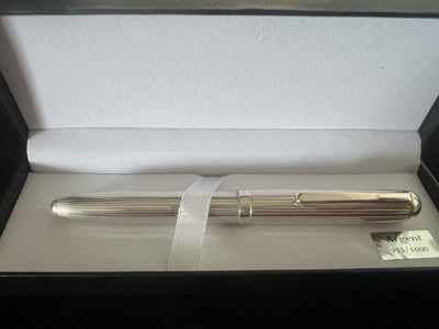 🔴 LECCE PEN penna stilografica ARGENTO 925 MASSICCIO iridium M forte peso