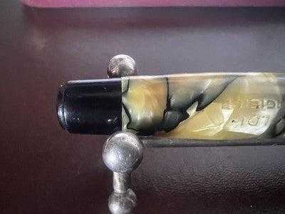 TIBALDI Fountain Pen Unbreakable Celluloid Gold Flex Nib Vintage