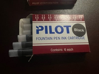 🔴 PILOT cartucce nero IC-50 per stilografica 2 confezioni 12 PEZZI
