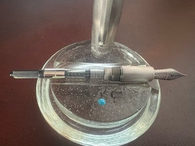 Montegrappa Füllfederhalter Glück Silver Mule Metall Gebürstet Feder F