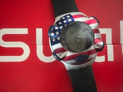 SWATCH Herren Uhr FLOATING DOT USA Irony Beat YQS1000 Vintage 1998