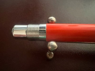 🔴 LABAN Britannia Füllfederhalter, orange Lackierung, M-Feder, neuwertig (NOS) 