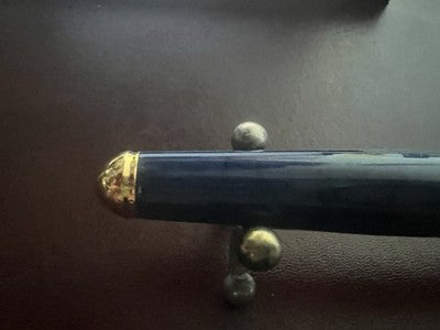 ADDEX Pluma Stilográfica Mini DIVA Laca Azul Con Tapa Golden Punta De Iridio 