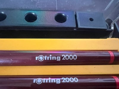 🔴 ROTRING penne Rapidograph da disegno tecnico inchiostro astuccio vintage B
