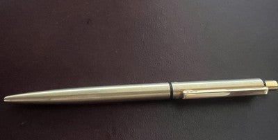 🔴 COLUMBUS penna sfera PLACCATA ORO pulsante a scatto scrive vintage