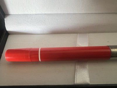 🔴 HERLITZ penna stilografica Tornado SLS rossa a cartuccia scrive vintage