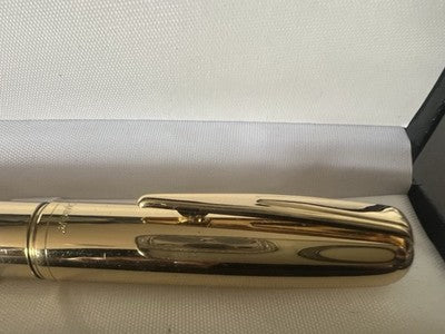 Tombow Kugelschreiber Sphere 77, Metall, goldene Mine, Rollerball-Markierung, Japan, Vintage 70 
