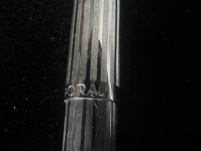 🔴 AURORA penna sfera 98 cromata scrive italiana vintage con astuccio A