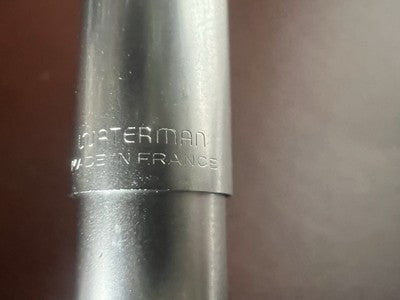 🔴 WATERMAN penna sfera cromata scrive con scatola vintage