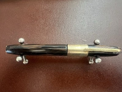 🔴 SOURCE penna stilografica celluloide screziata a leva scrive vintage