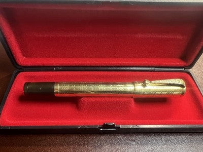🔴 EUROPA Einziehbarer Füllfederhalter mit 14-Karat-Goldfeder, Vintage-B-Feder 