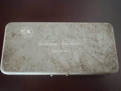 🔴 SCHIØTZ TONOMETER Schiøetz Tonometer Glaukom-Okular für Vintage-Ärzte 