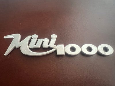 🔴 MINI 1000 stemma auto emblema scritta logo targhetta metallo ORIGINALE