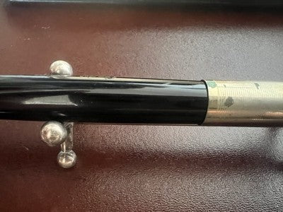 🔴 CONDOR penna stilografica nera DELUXE a pistone scrive vintage 1950
